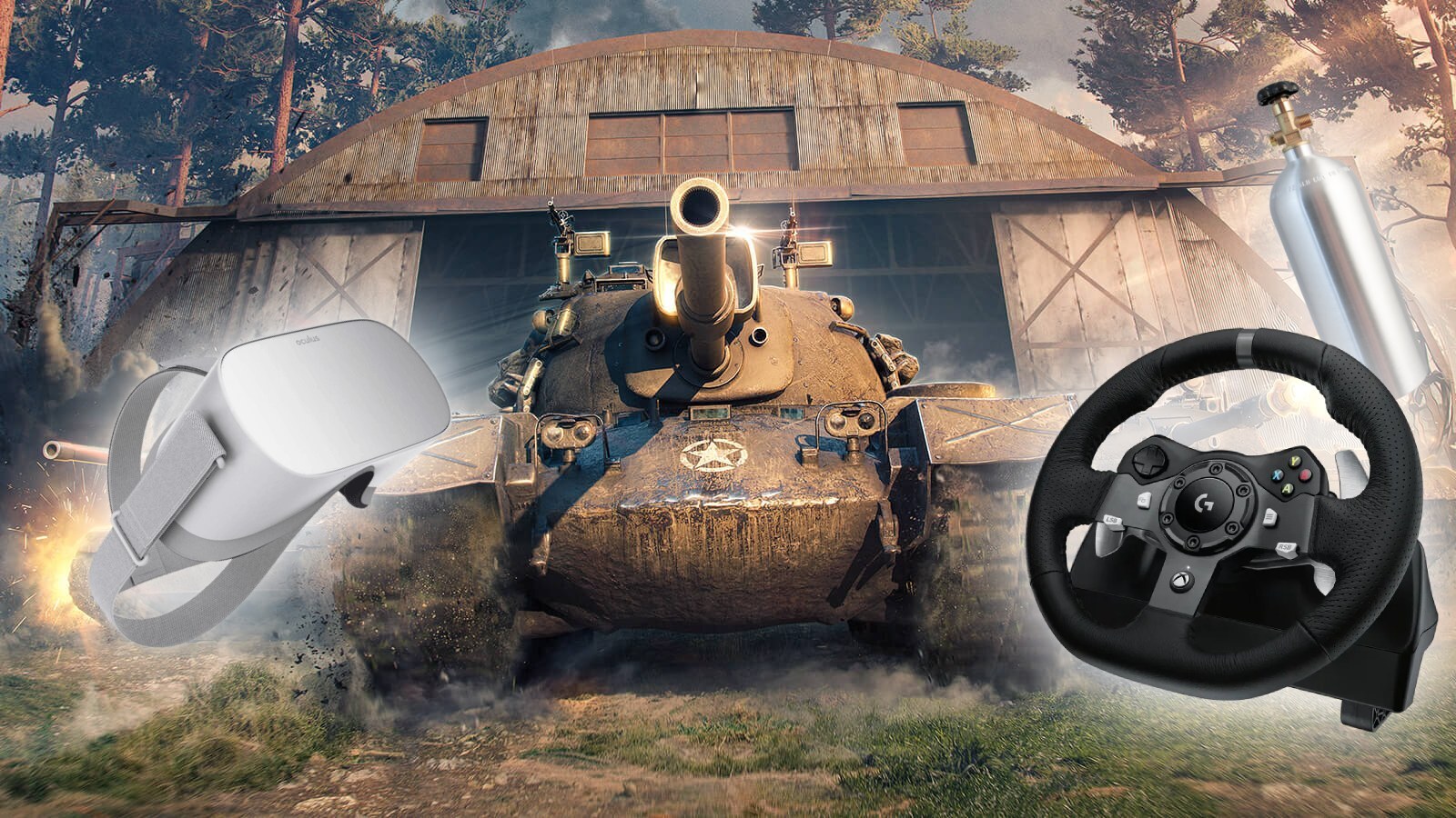 World of Tanks fans build wild IRL tank team setup with CO2 cannon