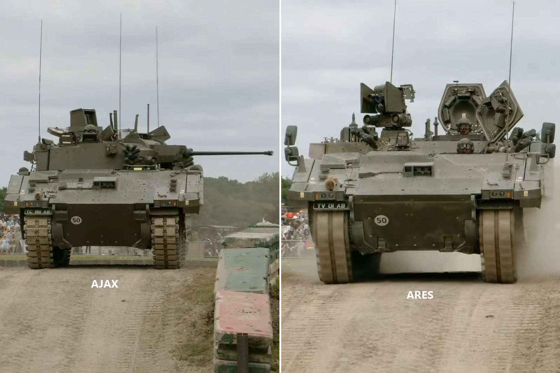 British Army's future AJAX and ARES armored fighting vehicles make public debut at Tankfest 2024