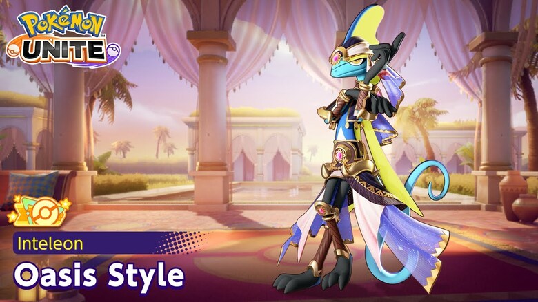 Oasis Style: Inteleon is coming to Pokémon UNITE's Treasure Chest Challenge Jan. 15th, 2026