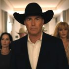 Kevin Costner, Kelly Reilly, and Kelsey Asbille in Yellowstone season 5