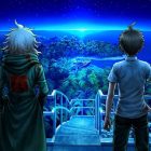 Danganronpa 2x2: Dokuczano nowej zawartości, ale nieoczekiwane opóźnienie! Two anime characters look out at a blue background.